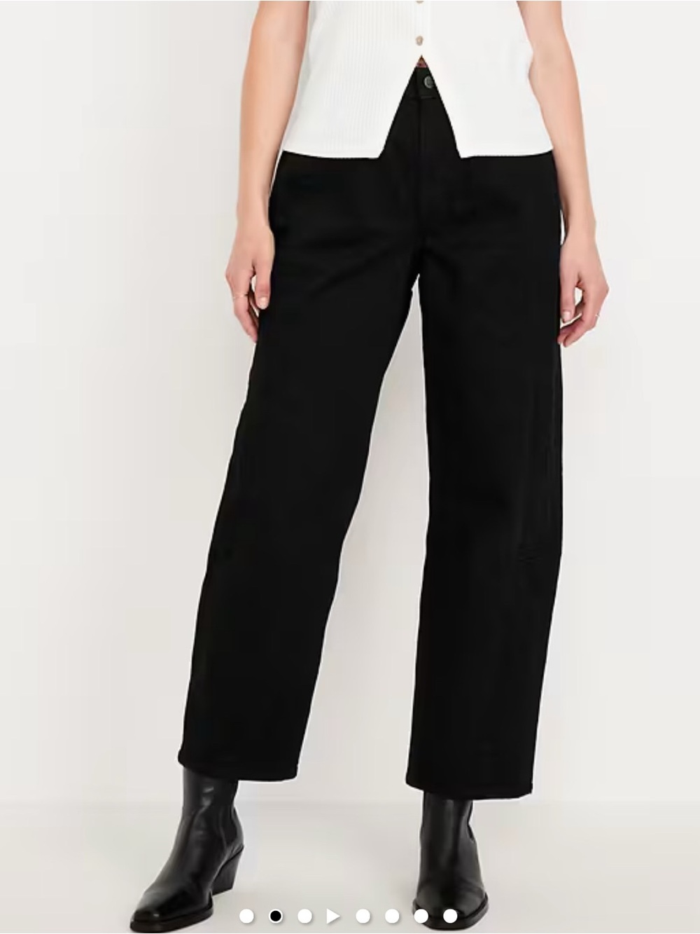 Old Navy Women’s Black Barrel Leg Jean